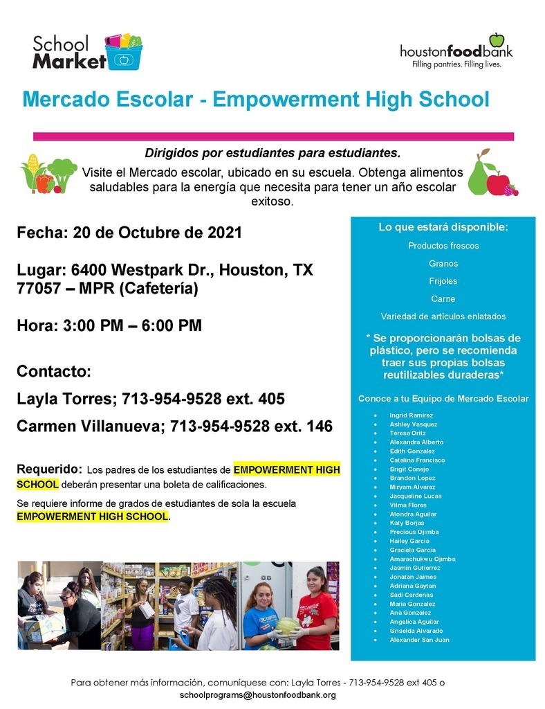 Houston Food Bank Market Flyer