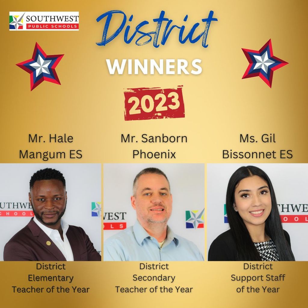 Our District Winners of the Year!  Congratulations!  ¡Nuestros ganadores del distrito del año!  ¡Felicidades!