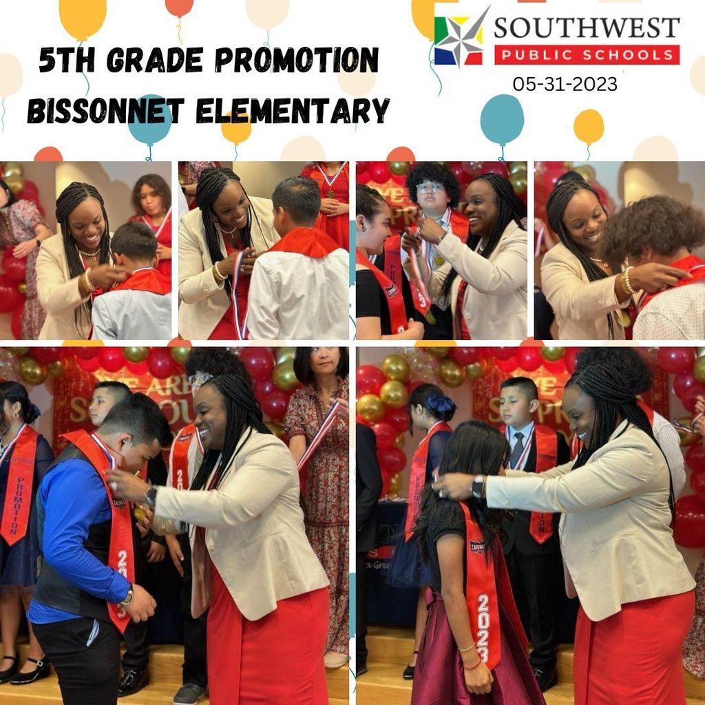 Congratulations to Bissonnet's 5th Graders!  ¡Felicidades a los alumnos de 5to Grado en Bissonnet!