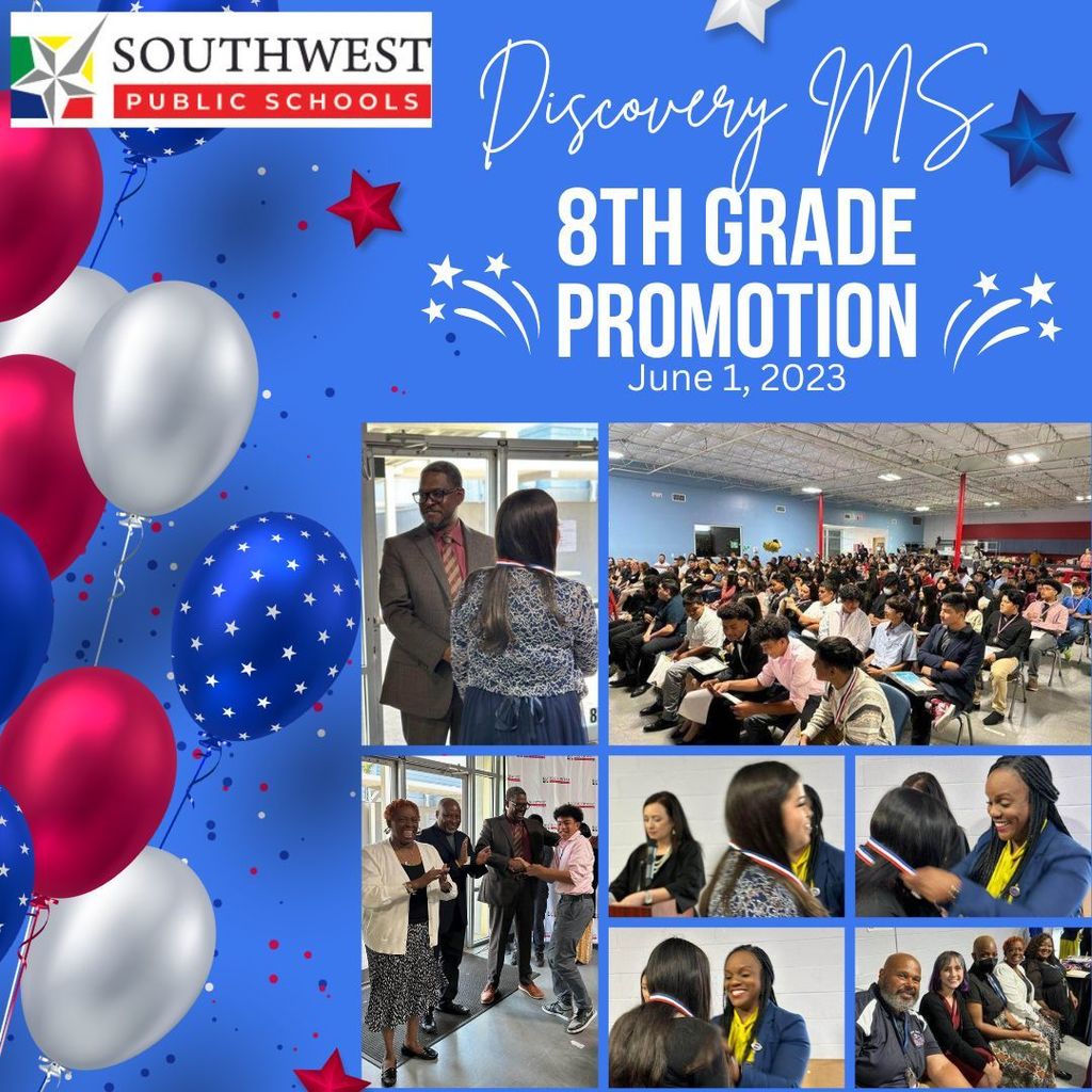 Congratulations to Discovery's 8th Graders! ¡Felicidades a los alumnos de 8to Grado en Discovery!